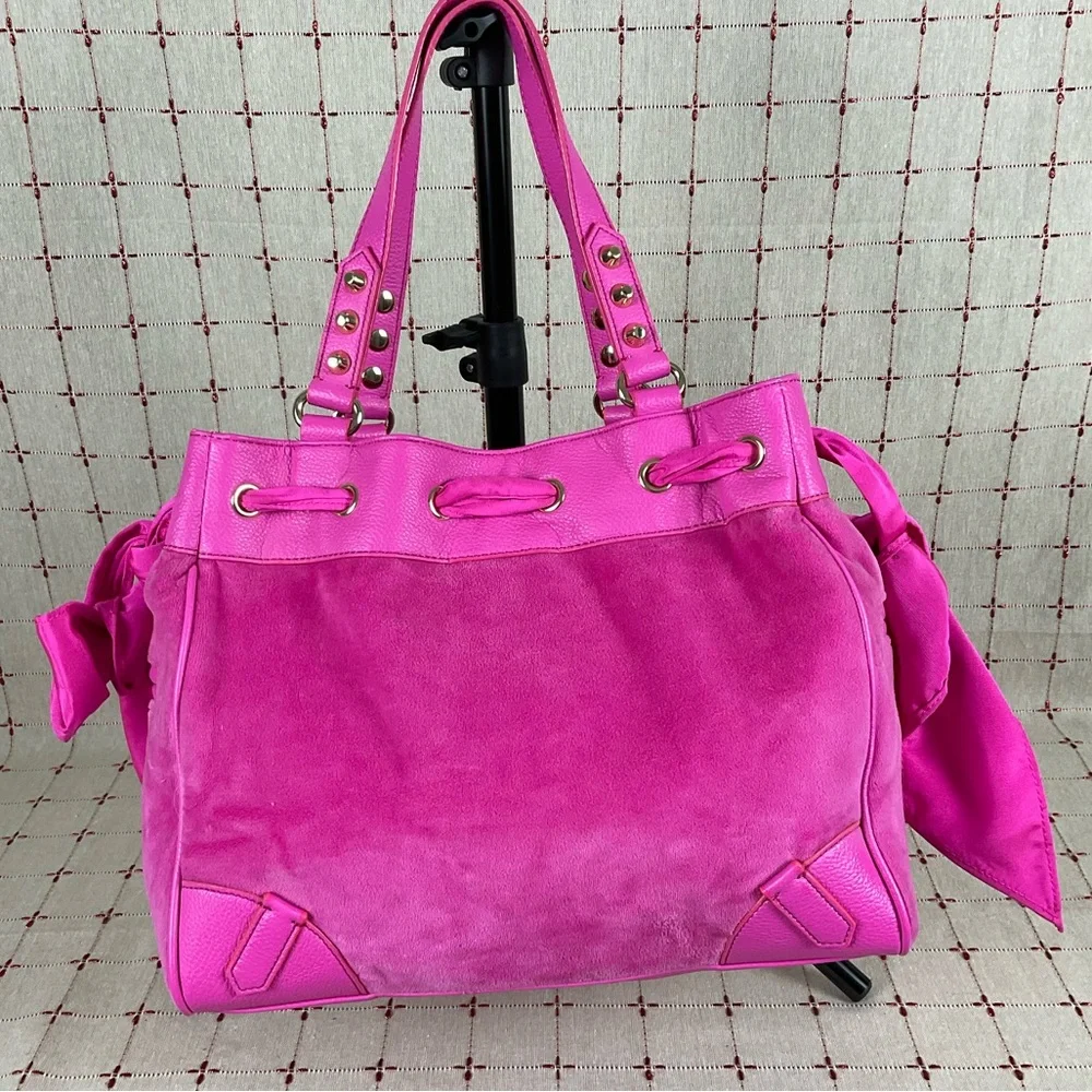 💖HP💖 Juicy Couture Hot Pink Snowflake Daydreamer Super Soft Velour Embroidered - Picture 3 of 15